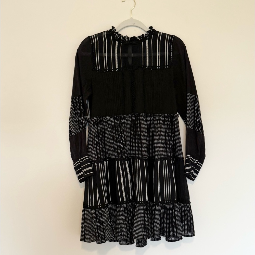 ZARA Black and White Striped Dress